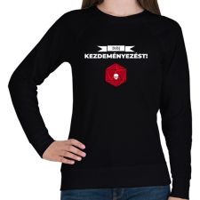 PRINTFASHION Dobj kezdeményezőt! - Női pulóver - Fekete női pulóver, kardigán