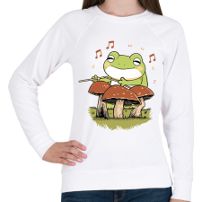 PRINTFASHION Dobos béka - Női pulóver - Fehér női pulóver, kardigán