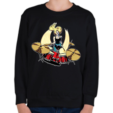 PRINTFASHION Dobos csaj - Gyerek pulóver - Fekete gyerek pulóver, kardigán