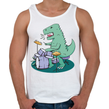 PRINTFASHION Dobos dínó - Férfi atléta - Fehér atléta, trikó