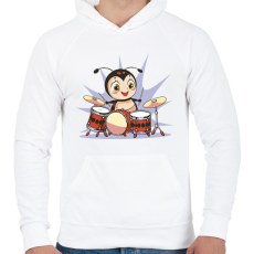 PRINTFASHION Dobos katica - Férfi kapucnis pulóver - Fehér