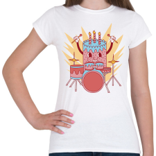 PRINTFASHION Dobos torta - Női póló - Fehér női póló