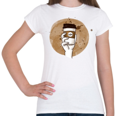 PRINTFASHION Dobozos kávé - Női póló - Fehér