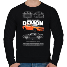 PRINTFASHION DODGE CHALLENGER DEMON - Férfi pulóver - Fekete