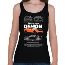 PRINTFASHION DODGE CHALLENGER DEMON - Női atléta - Fekete női trikó