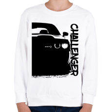 PRINTFASHION Dodge Challenger Half - Gyerek pulóver - Fehér