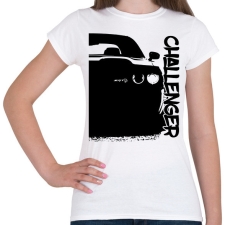 PRINTFASHION Dodge Challenger Half - Női póló - Fehér női póló