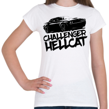 PRINTFASHION Dodge Challenger Hellcat - Női póló - Fehér női póló