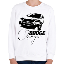 PRINTFASHION Dodge Charger  - Gyerek pulóver - Fehér gyerek pulóver, kardigán