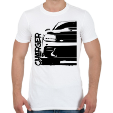 PRINTFASHION Dodge Charger Half - Férfi póló - Fehér férfi póló