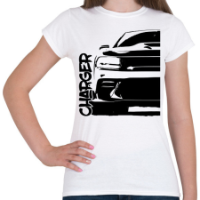 PRINTFASHION Dodge Charger Half - Női póló - Fehér női póló