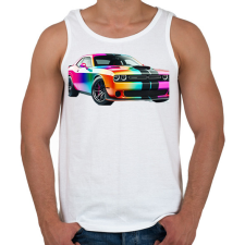 PRINTFASHION Dodge - Férfi atléta - Fehér atléta, trikó