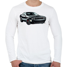 PRINTFASHION Dodge  - Férfi hosszú ujjú póló - Fehér