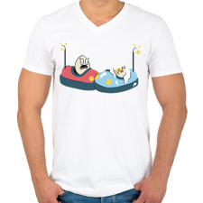 PRINTFASHION Dodzsemező tojások - Férfi V-nyakú póló - Fehér férfi póló