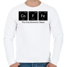 PRINTFASHION DoFFe - The Only Elements I Need - Férfi pulóver - Fehér