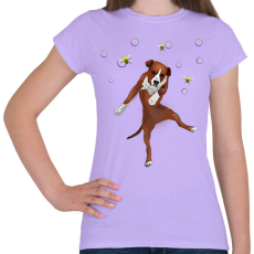 PRINTFASHION Dog dancing with bubbles - Női póló - Viola