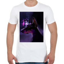 PRINTFASHION DOG DOBBI - Férfi póló - Fehér férfi póló