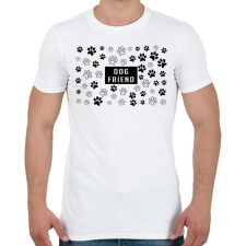 PRINTFASHION Dog friend - Férfi póló - Fehér férfi póló