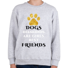 PRINTFASHION Dog friend - Gyerek pulóver - Sport szürke