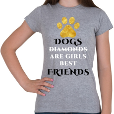 PRINTFASHION Dog friend - Női póló - Sport szürke