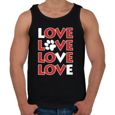 PRINTFASHION Dog Love - Férfi atléta - Fekete atléta, trikó