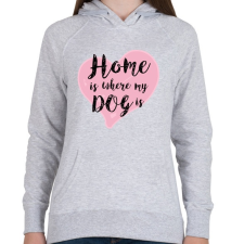 PRINTFASHION DOG LOVE - Női kapucnis pulóver - Sport szürke női pulóver, kardigán