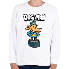 PRINTFASHION Dog man - Gyerek pulóver - Fehér gyerek póló