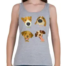 PRINTFASHION dog - Női atléta - Sport szürke női trikó