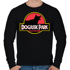 PRINTFASHION Dogassic Park - Férfi pulóver - Fekete férfi pulóver, kardigán