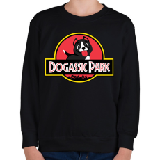 PRINTFASHION Dogassic Park - Gyerek pulóver - Fekete