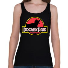 PRINTFASHION Dogassic Park - Női atléta - Fekete női trikó