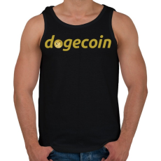 PRINTFASHION Dogecoin - Férfi atléta - Fekete