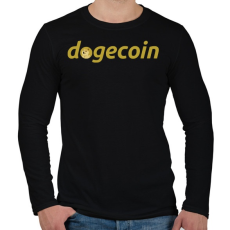 PRINTFASHION Dogecoin - Férfi hosszú ujjú póló - Fekete