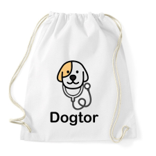 PRINTFASHION DoGtor - Sportzsák, Tornazsák - Fehér tornazsák