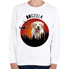PRINTFASHION Dogzilla - Gyerek pulóver - Fehér gyerek pulóver, kardigán