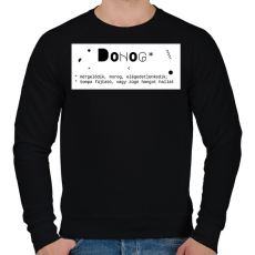 PRINTFASHION Dohog - Férfi pulóver - Fekete