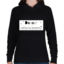PRINTFASHION Dohog - Női kapucnis pulóver - Fekete női pulóver, kardigán