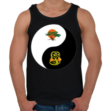 PRINTFASHION Dojo yin-yang - Férfi atléta - Fekete atléta, trikó