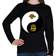PRINTFASHION Dojo yin-yang - Női pulóver - Fekete női pulóver, kardigán