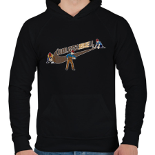PRINTFASHION dolgoznikell - Férfi kapucnis pulóver - Fekete férfi pulóver, kardigán