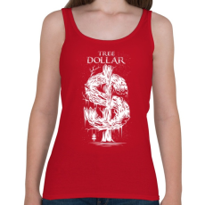 PRINTFASHION Dollár fa - fehér - Női atléta - Cseresznyepiros