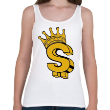 PRINTFASHION Dollar King - Női atléta - Fehér női trikó