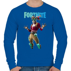 PRINTFASHION Dolph Fortnite - Férfi pulóver - Királykék