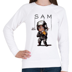 PRINTFASHION Don't breathe! Sam - Női pulóver - Fehér