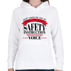 PRINTFASHION Don't make me use - Női kapucnis pulóver - Fehér