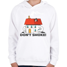 PRINTFASHION Don't smoke - Gyerek kapucnis pulóver - Fehér gyerek pulóver, kardigán