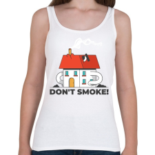 PRINTFASHION Don't smoke - Női atléta - Fehér női trikó