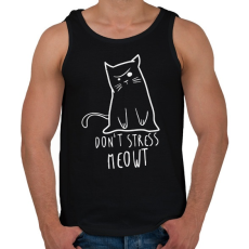PRINTFASHION Don't stress - Férfi atléta - Fekete