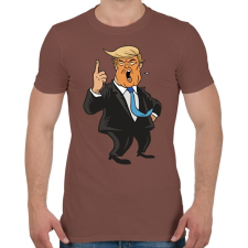 PRINTFASHION Donald Trump - Férfi póló - Mogyoróbarna férfi póló