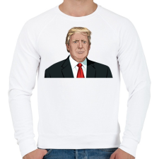 PRINTFASHION Donald Trump - Férfi pulóver - Fehér férfi pulóver, kardigán